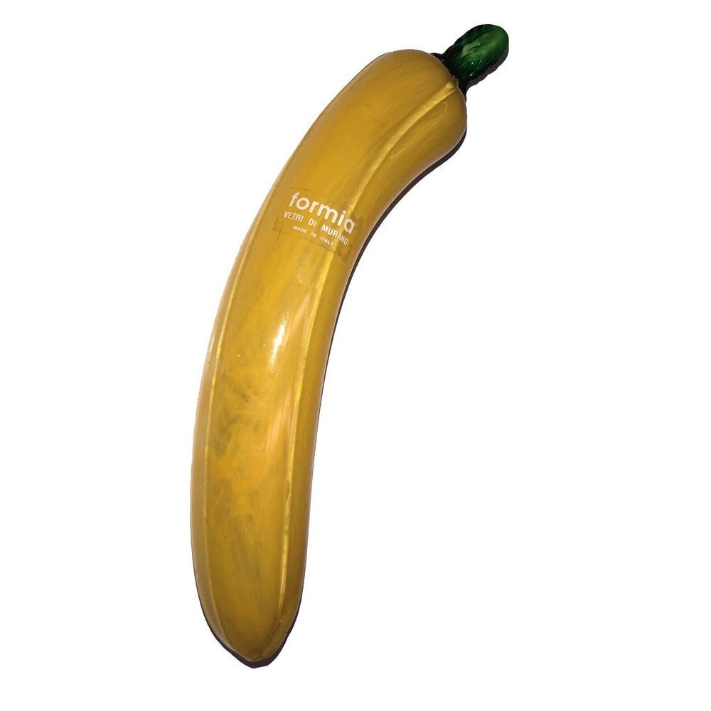 Vintage Formia Vetri Di Murano Banana Art Glass‎ Fruit Made In Italy